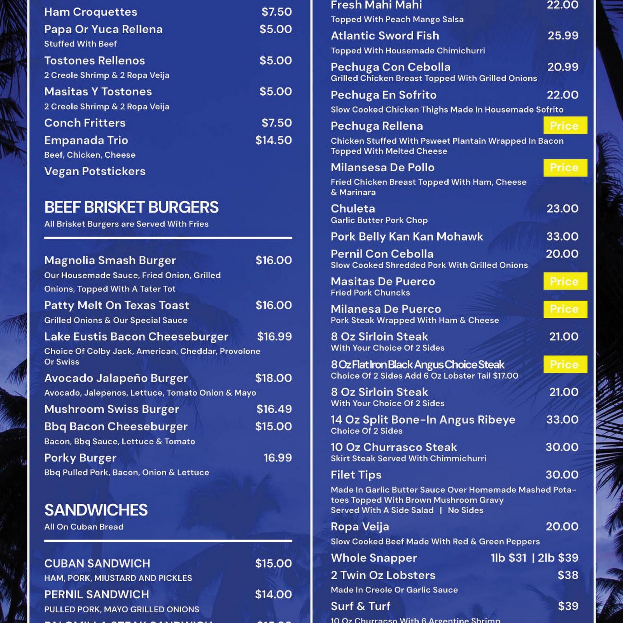 Magnolia Breeze Restaurant Menu