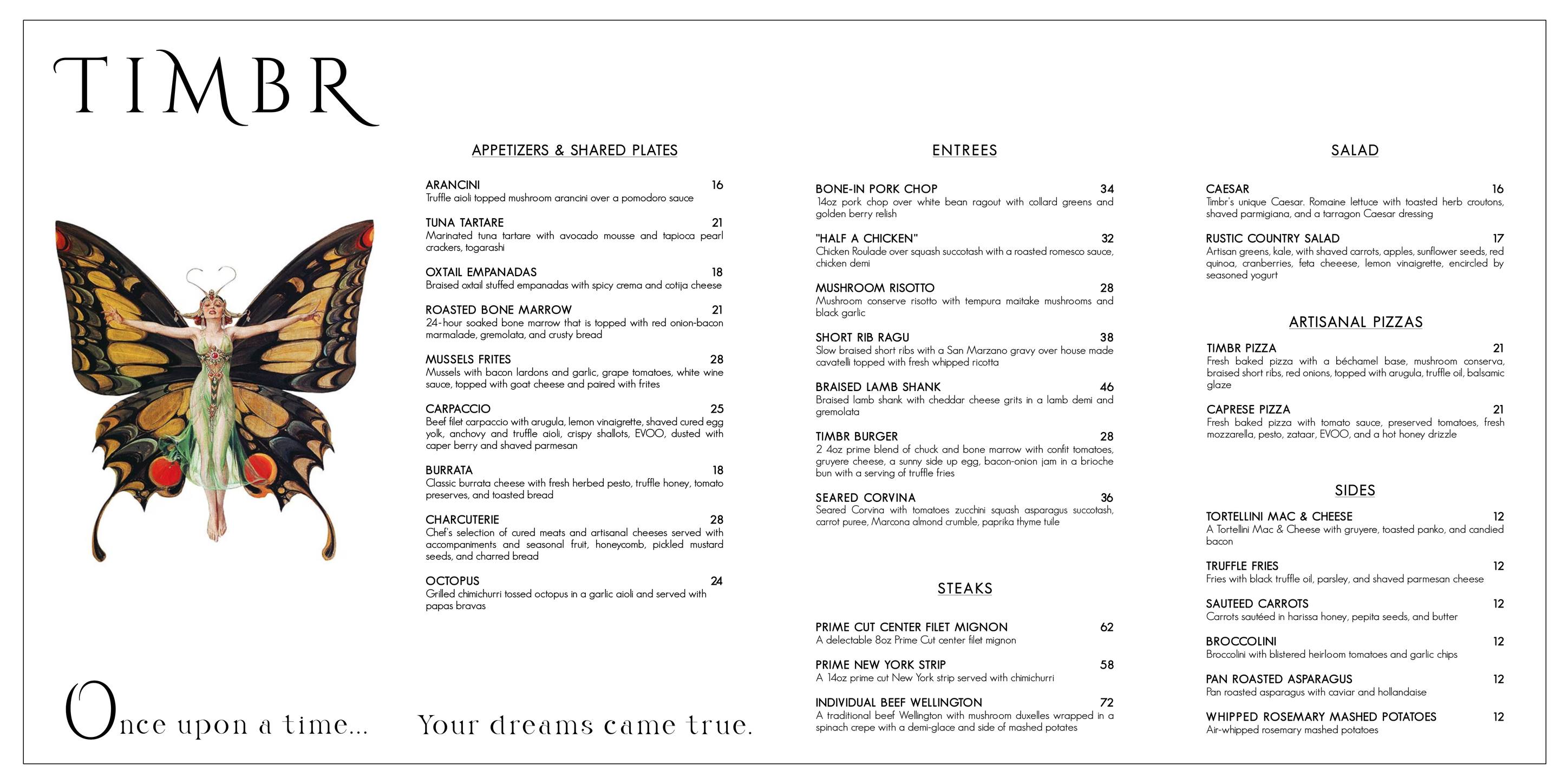 TIMBR: coming soon Menu