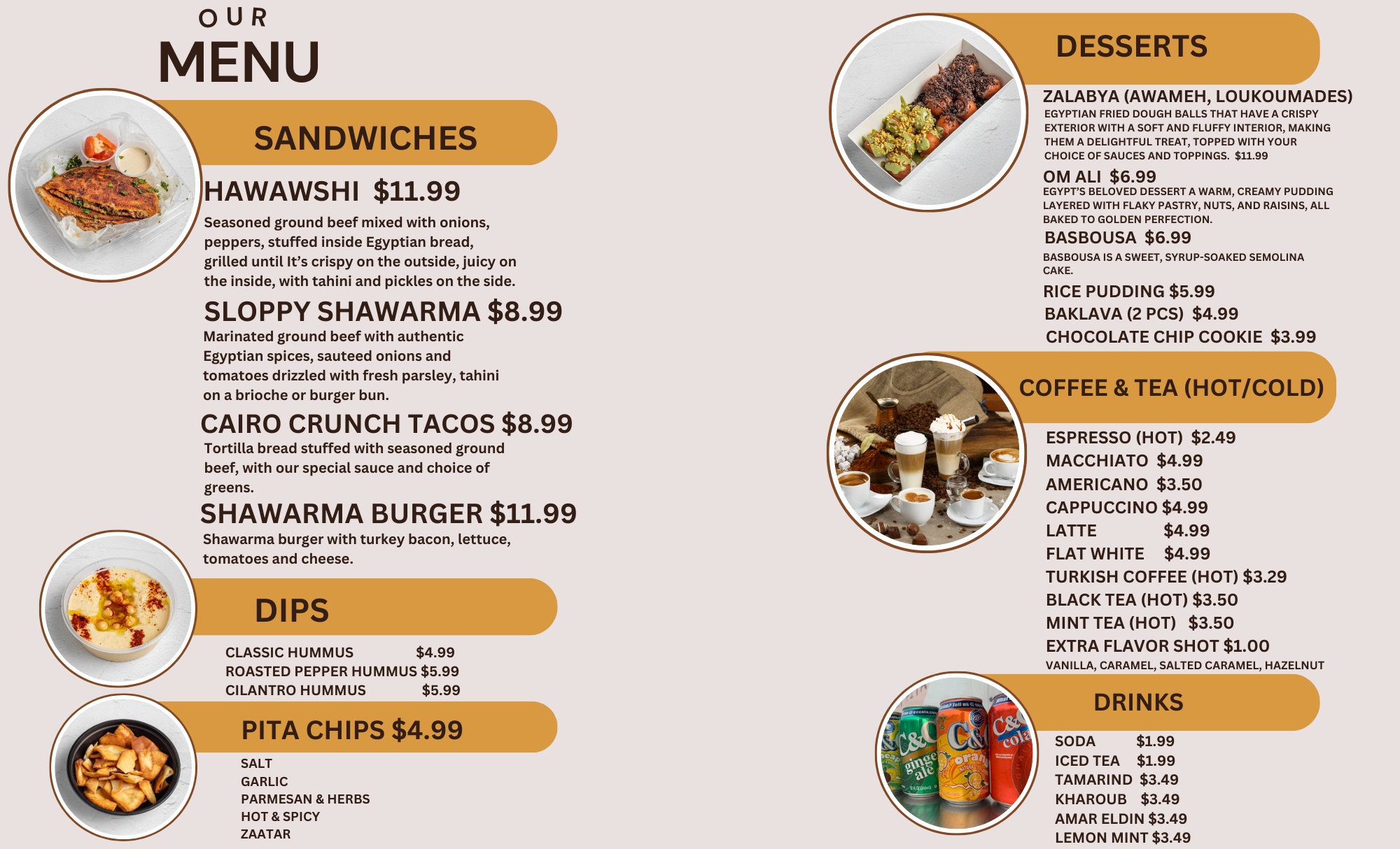 Koshari Shack Menu