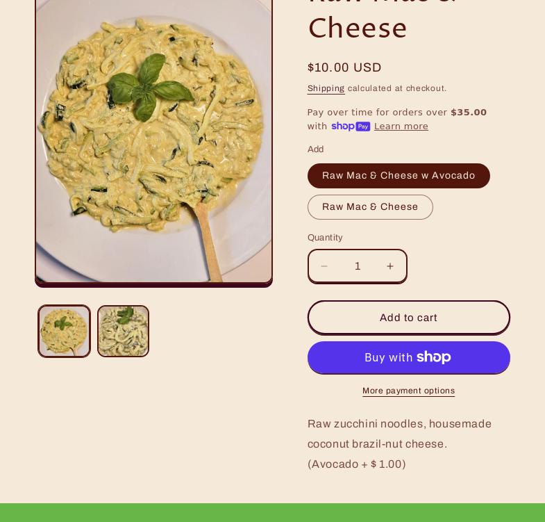 The Vegan Temple Menu