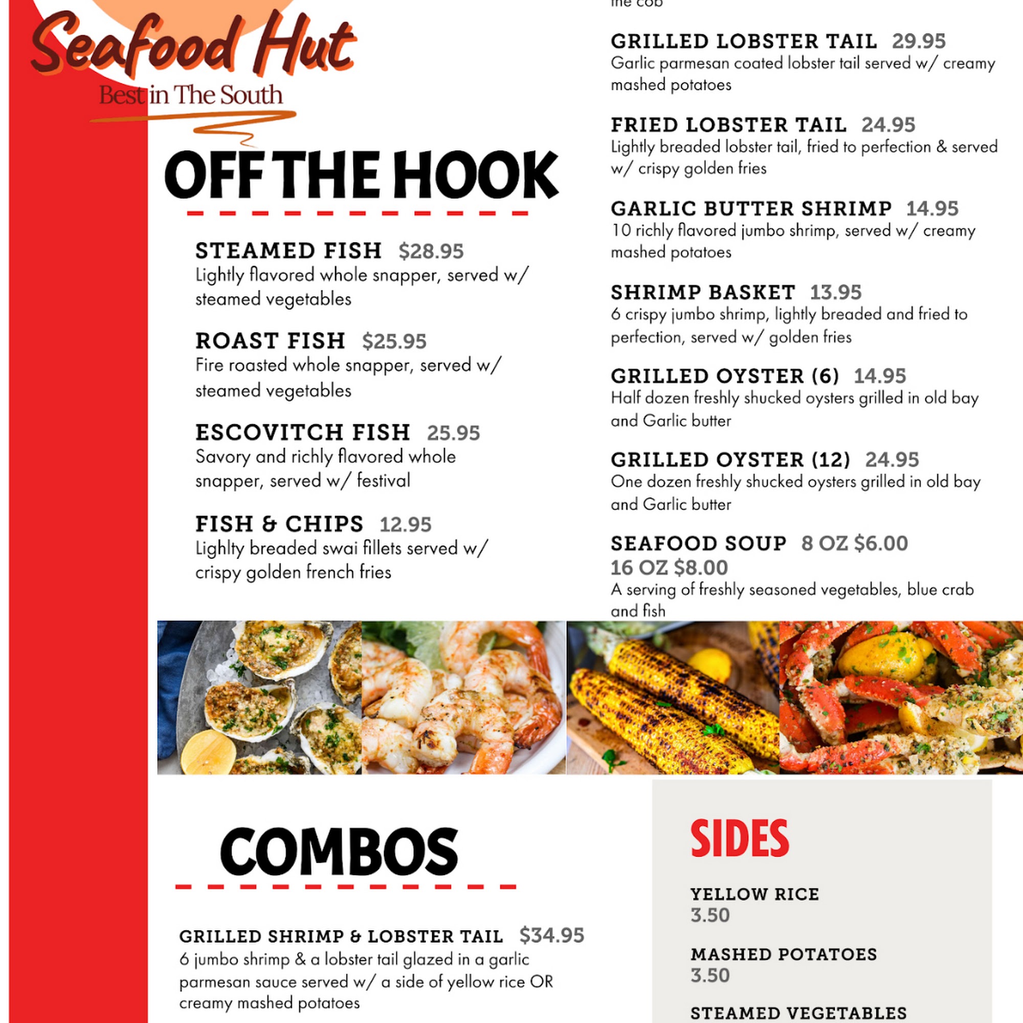 Seafood Hut Menu