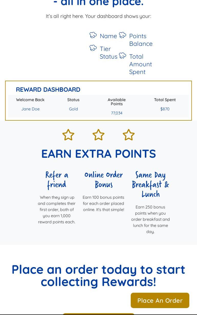 Corporate Caterers Menu