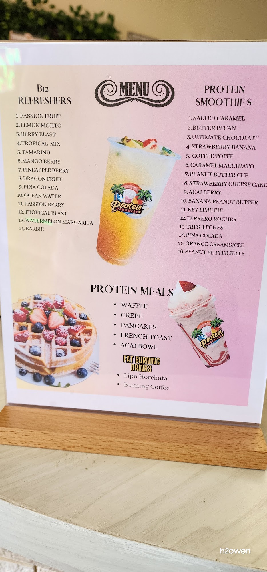Protein Paradise Menu