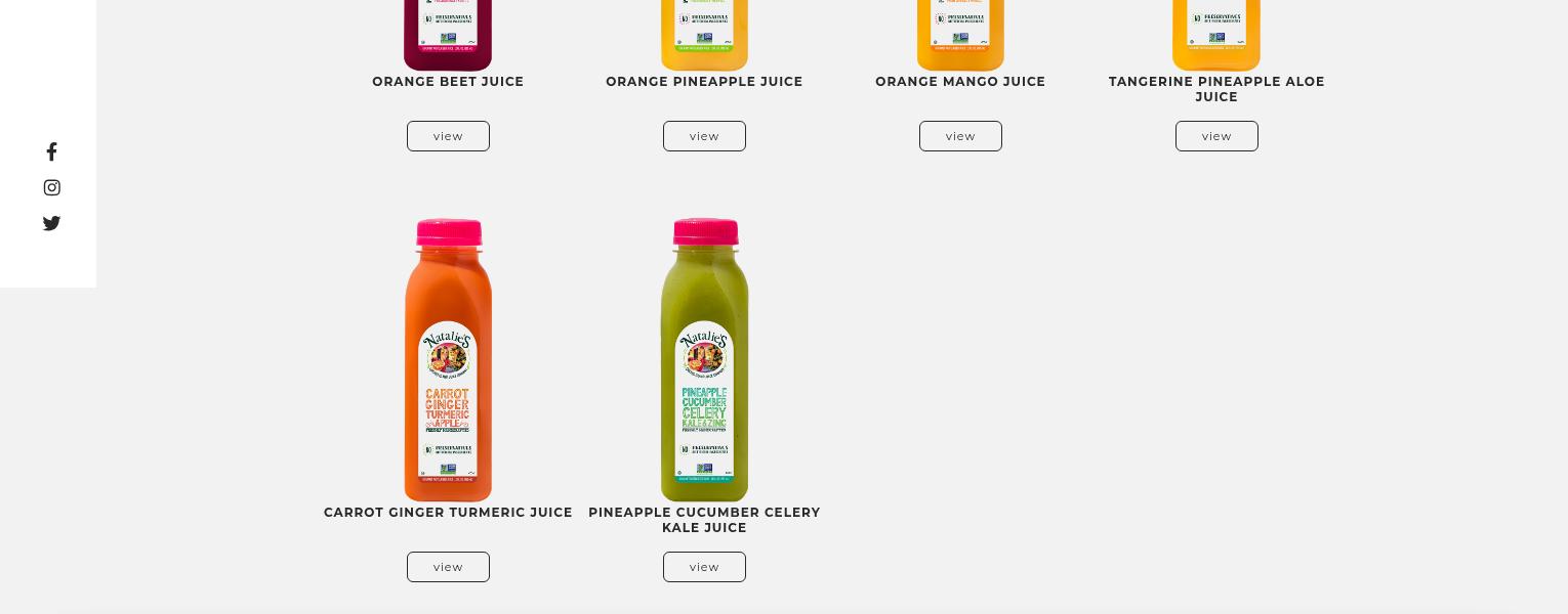 Natalie's Orchid Island Juice Company Menu