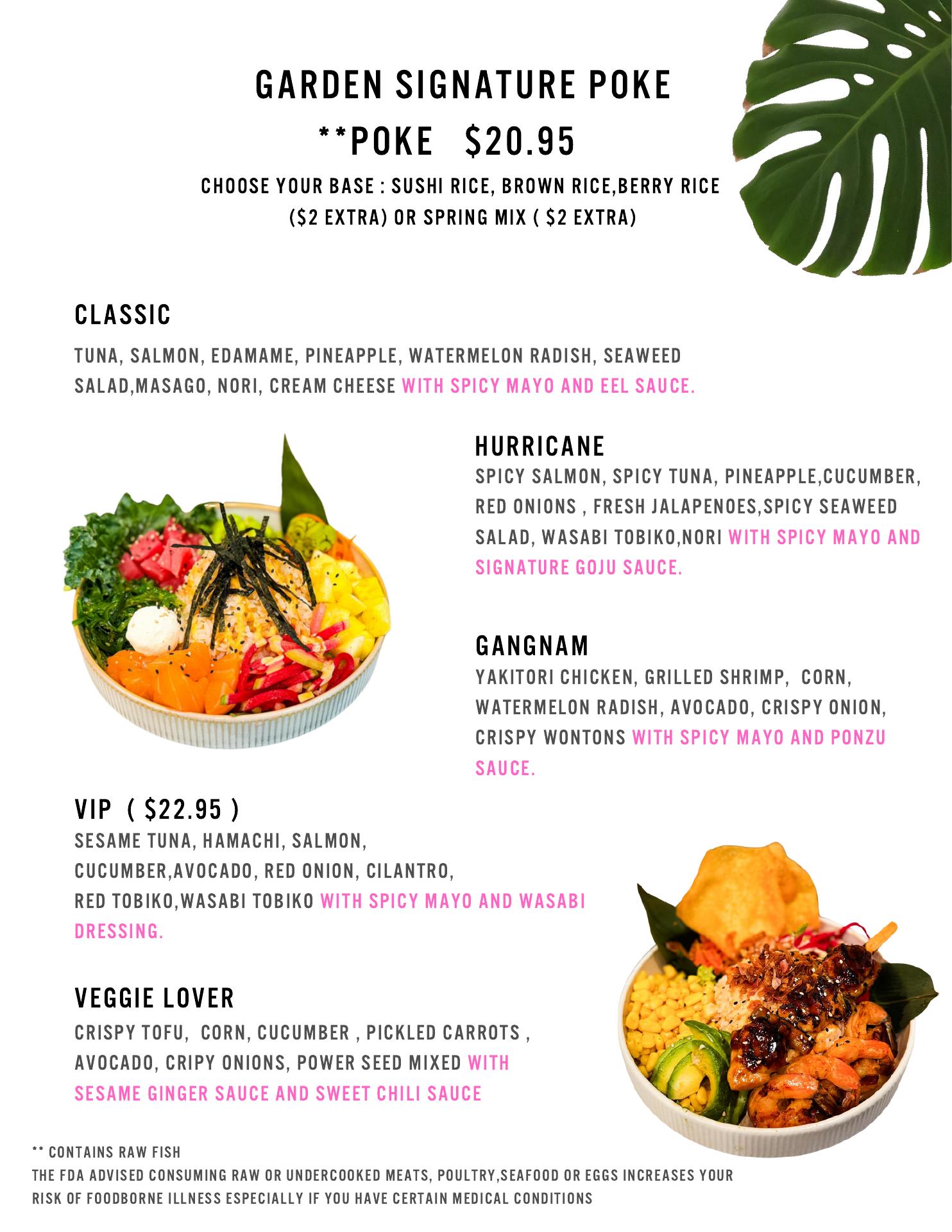 Happy Garden Cafe Brunch & Dinner Menu