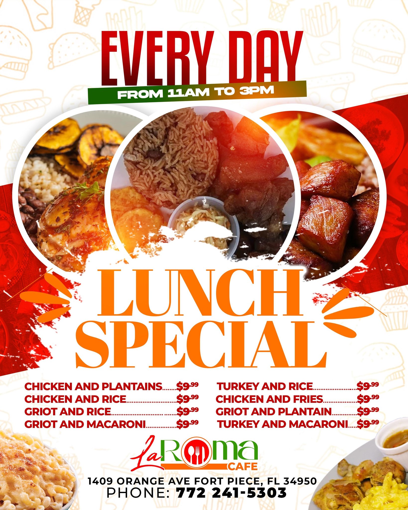La Roma Cafe Menu