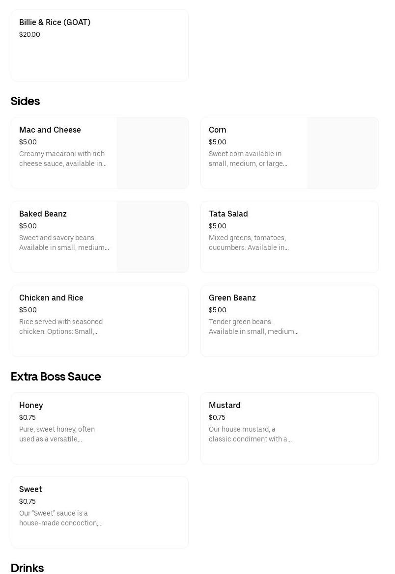 BOSS WIT DA SAUCE Menu