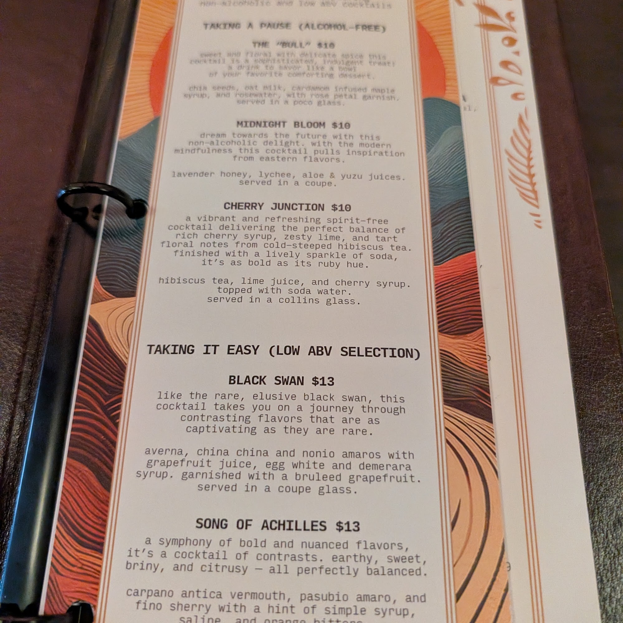 Kin Cocktail Bar & Lounge Menu