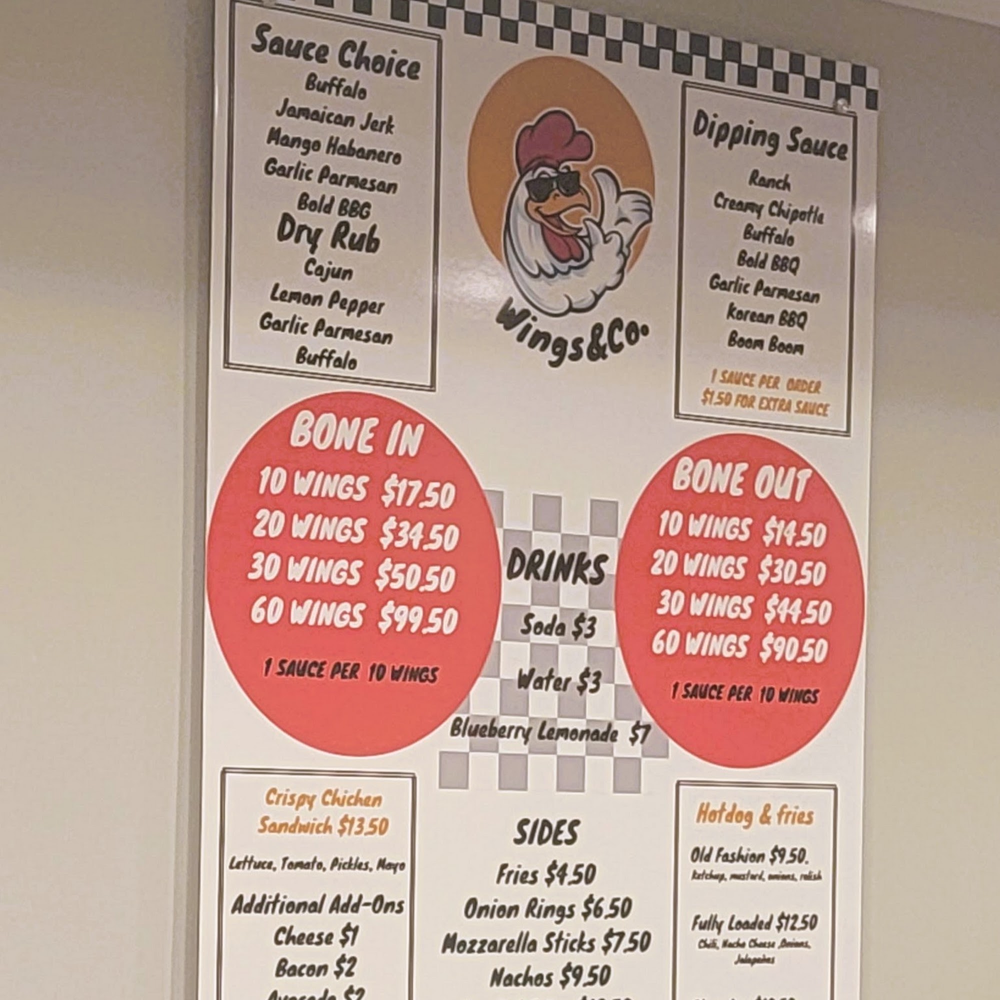 Wings & Co. Menu