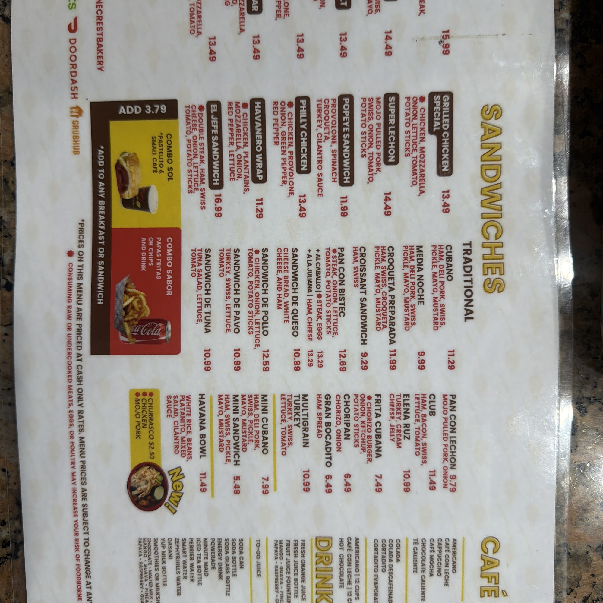 Pinecrest Bakery - Greenacres Menu