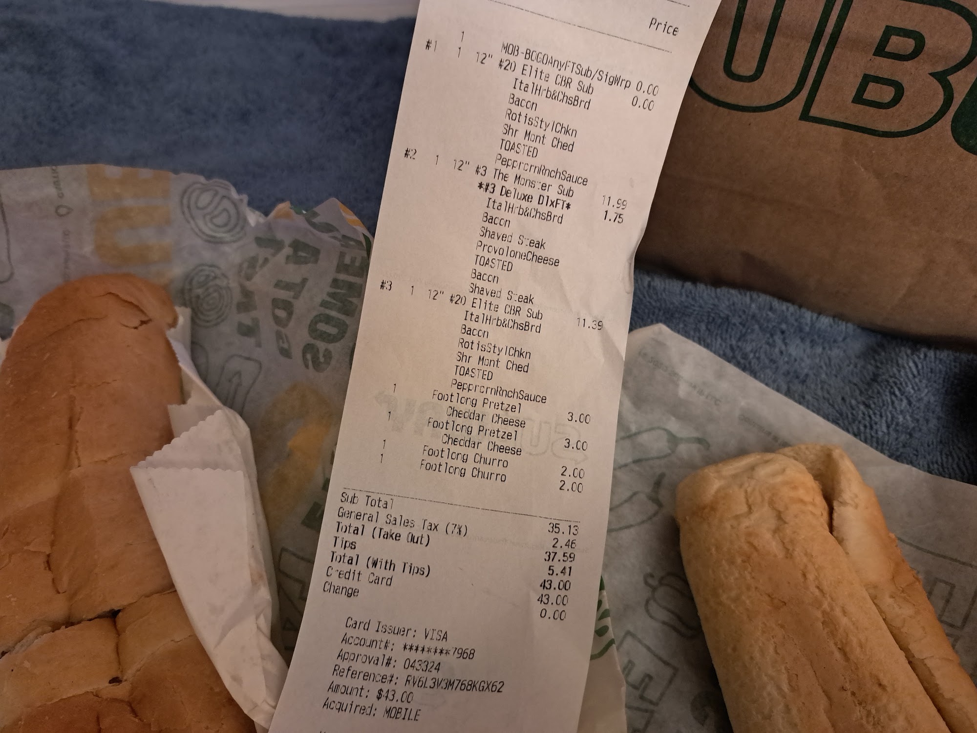 Subway Menu