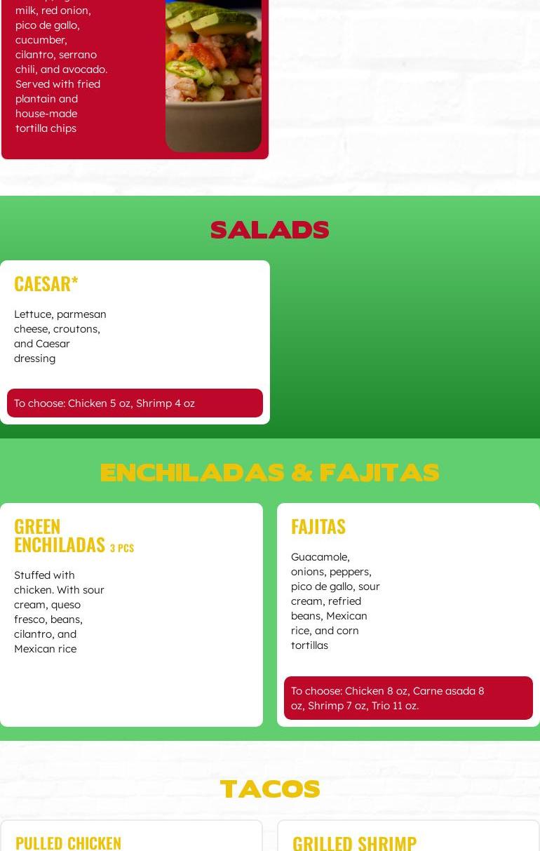 Señor Frog's Hollywood Beach Menu