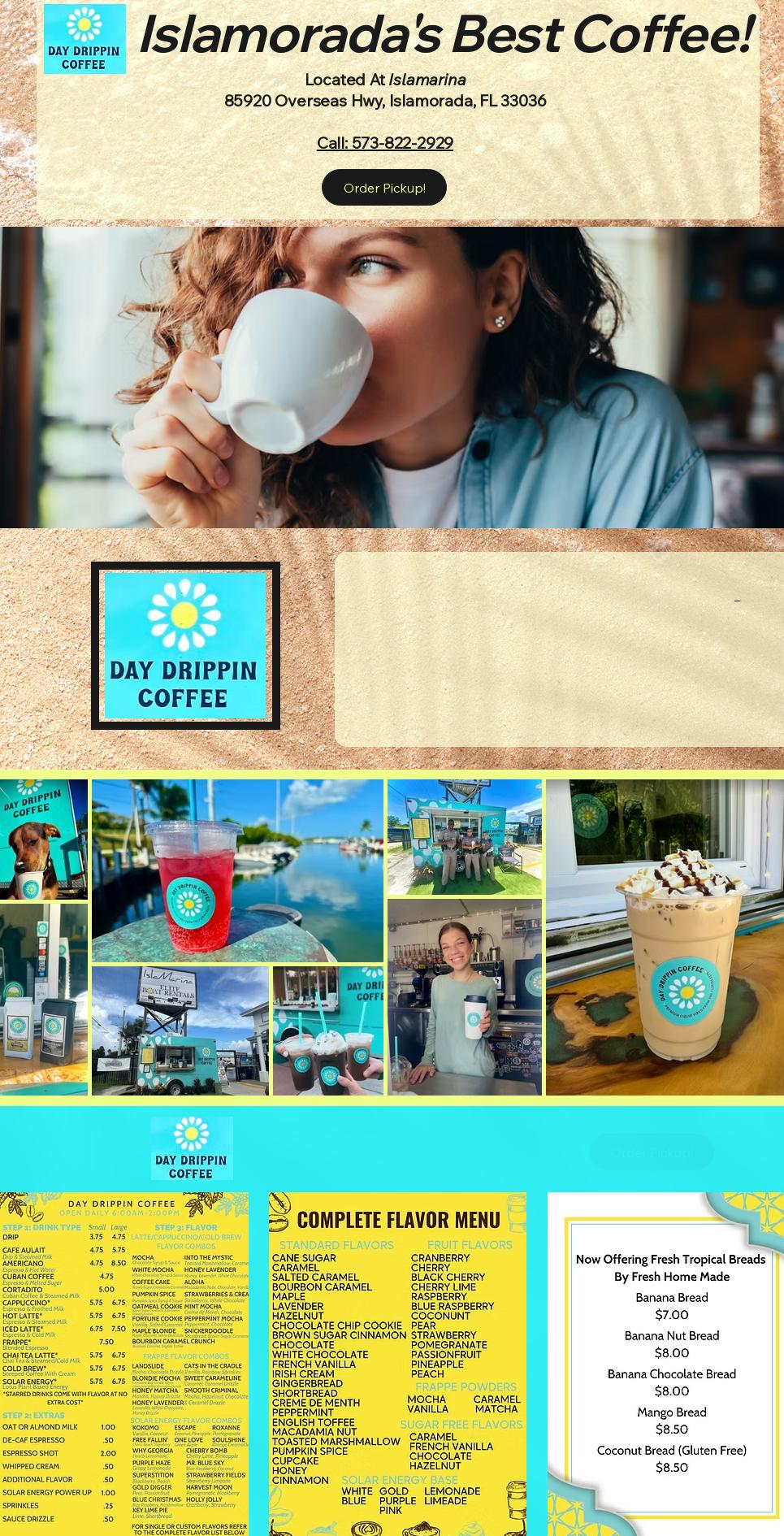 Day Drippin Coffee Menu