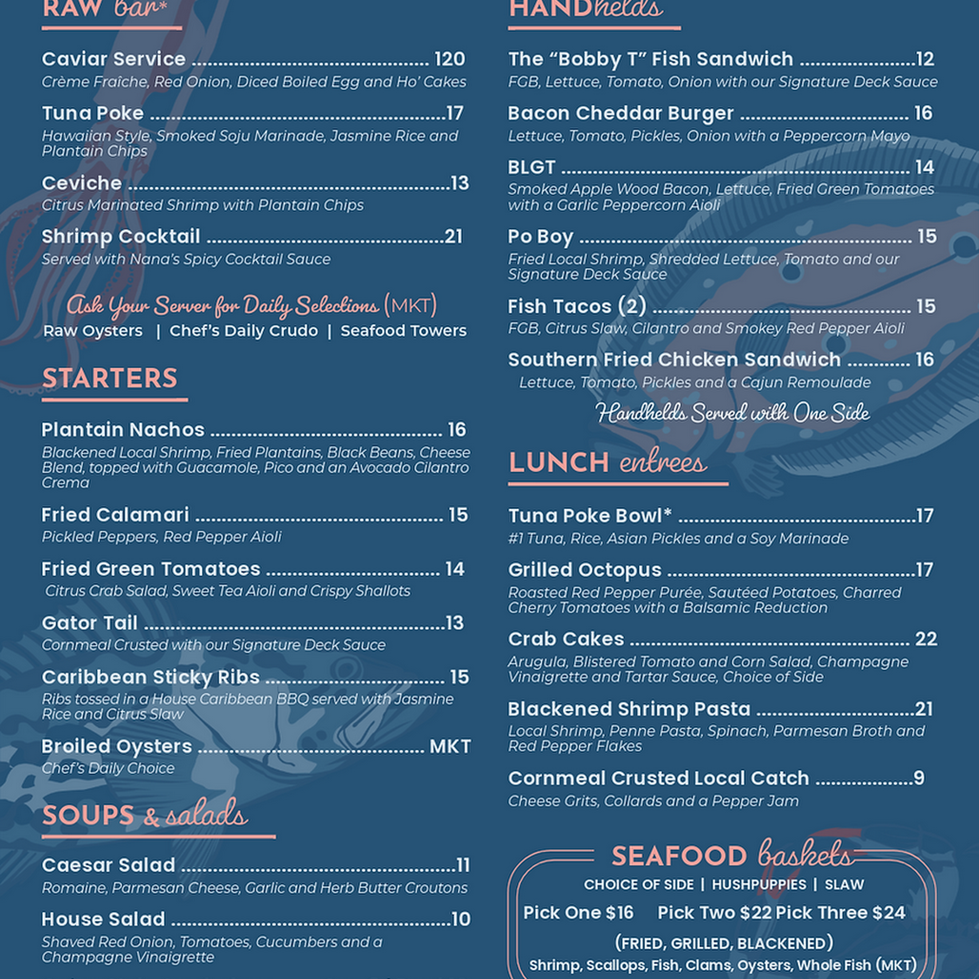 Sizemore’s Coastal Kitchen Menu