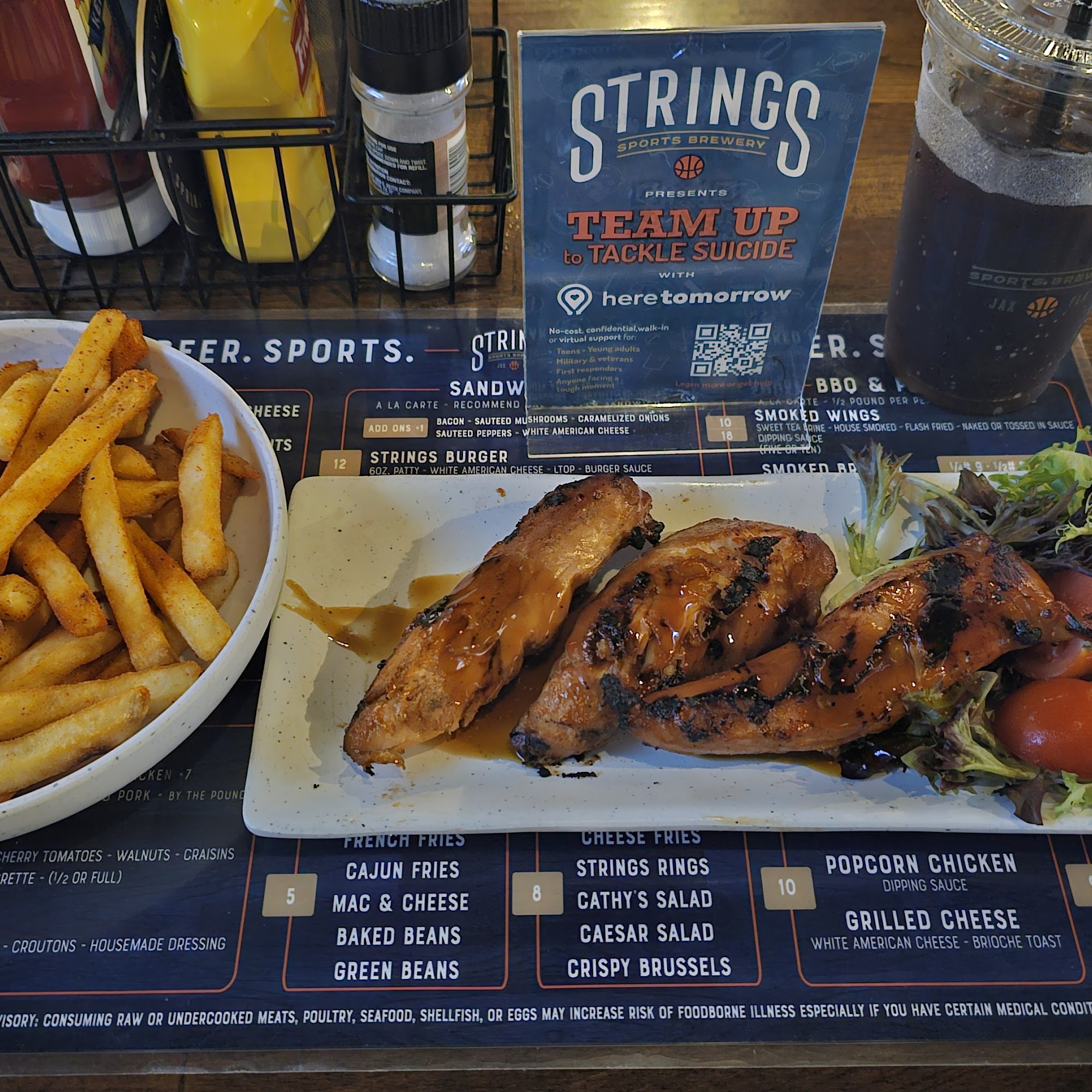 Strings Sports Brewery Menu