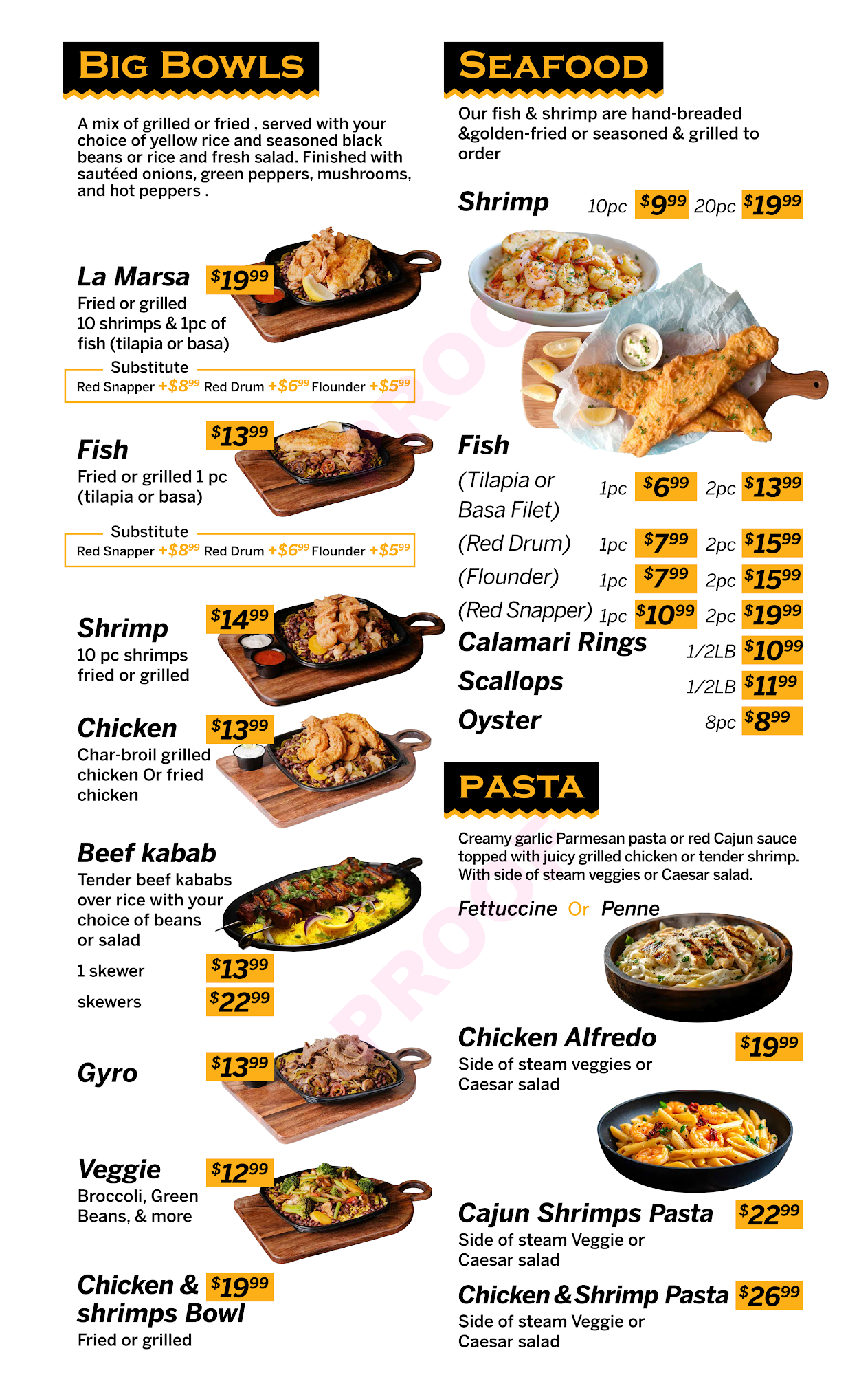 La Marasa Menu