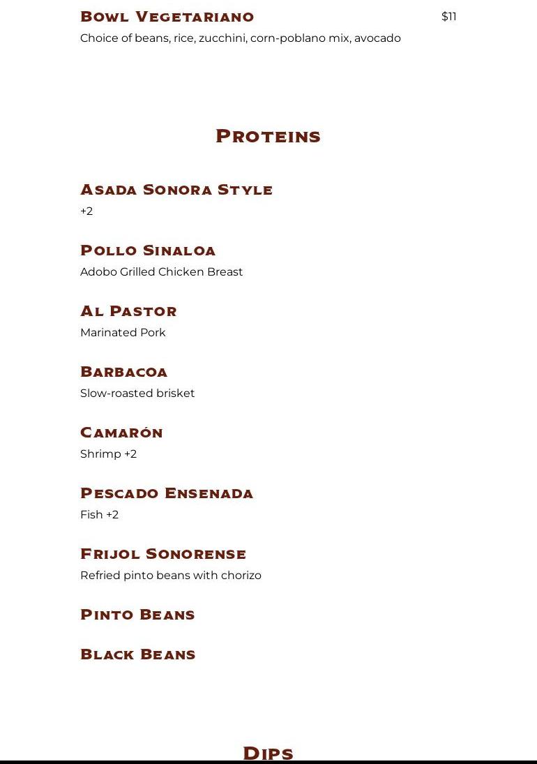 Raices | Fast Casual Mexican Menu