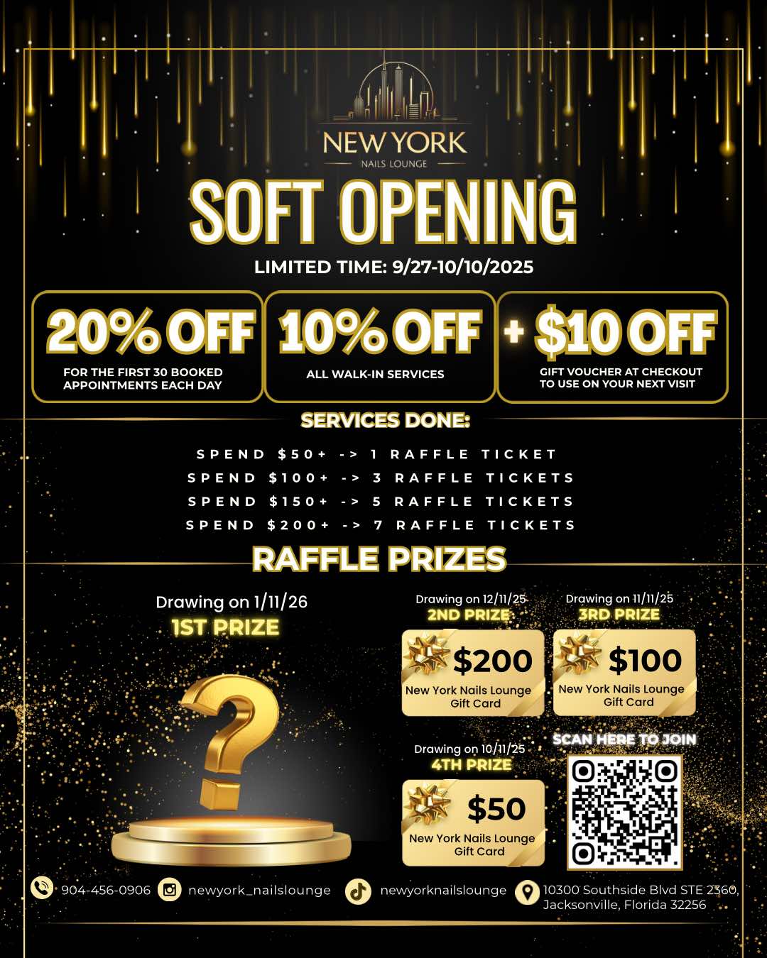 New York Nails Lounge 10300 Southside Blvd STE 2360, Jacksonville Florida 32256