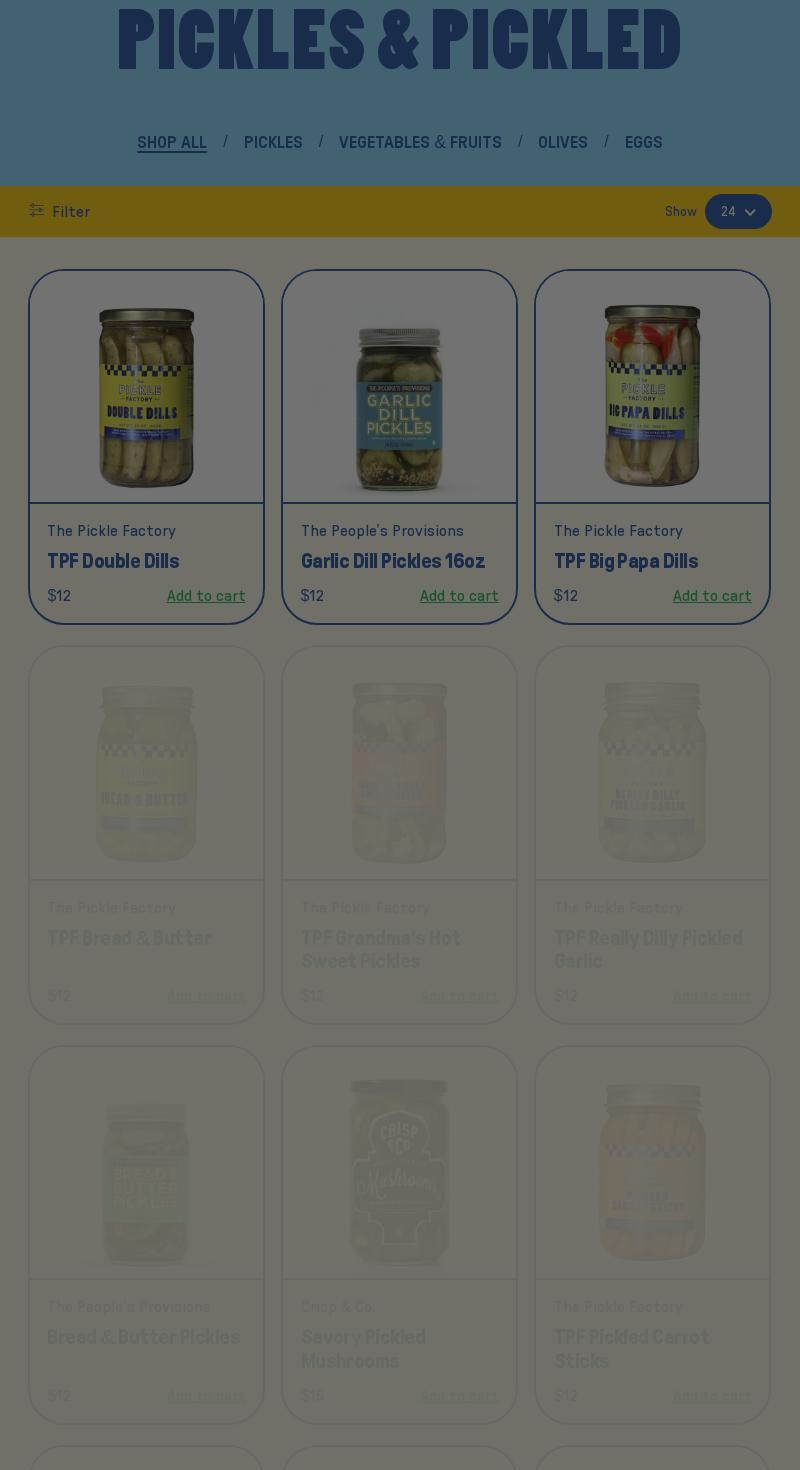 The Pickle Factory Menu