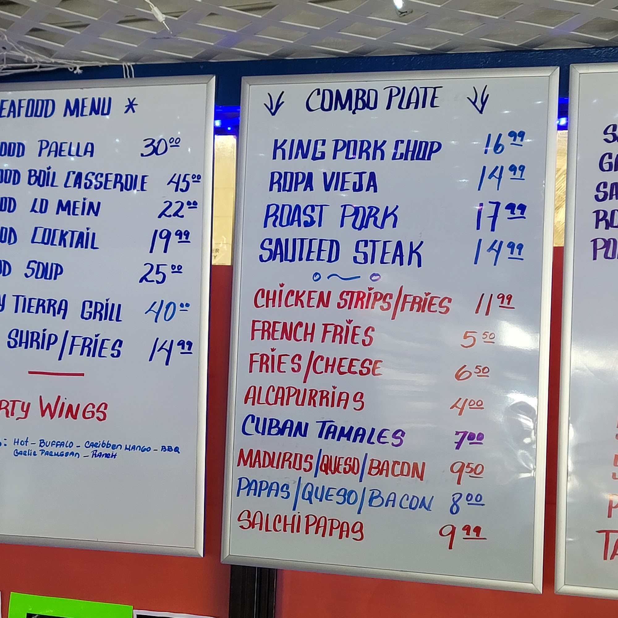 Caribbean Seafood & More Menu