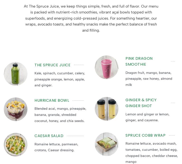 The Spruce juice 200 Crandon Blvd #110, Key Biscayne