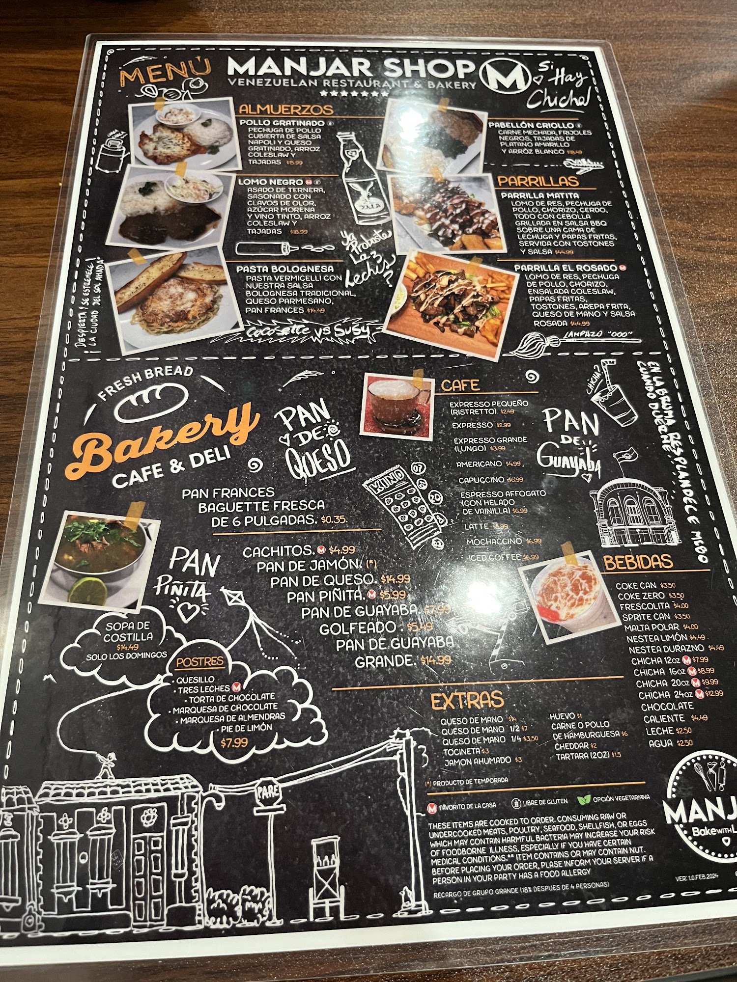 MANJAR SHOP Menu