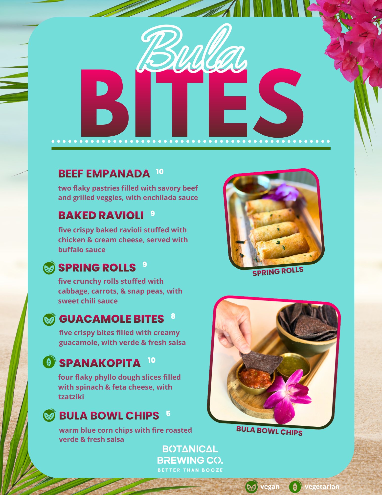Botanical Brewing Kava Bar Menu