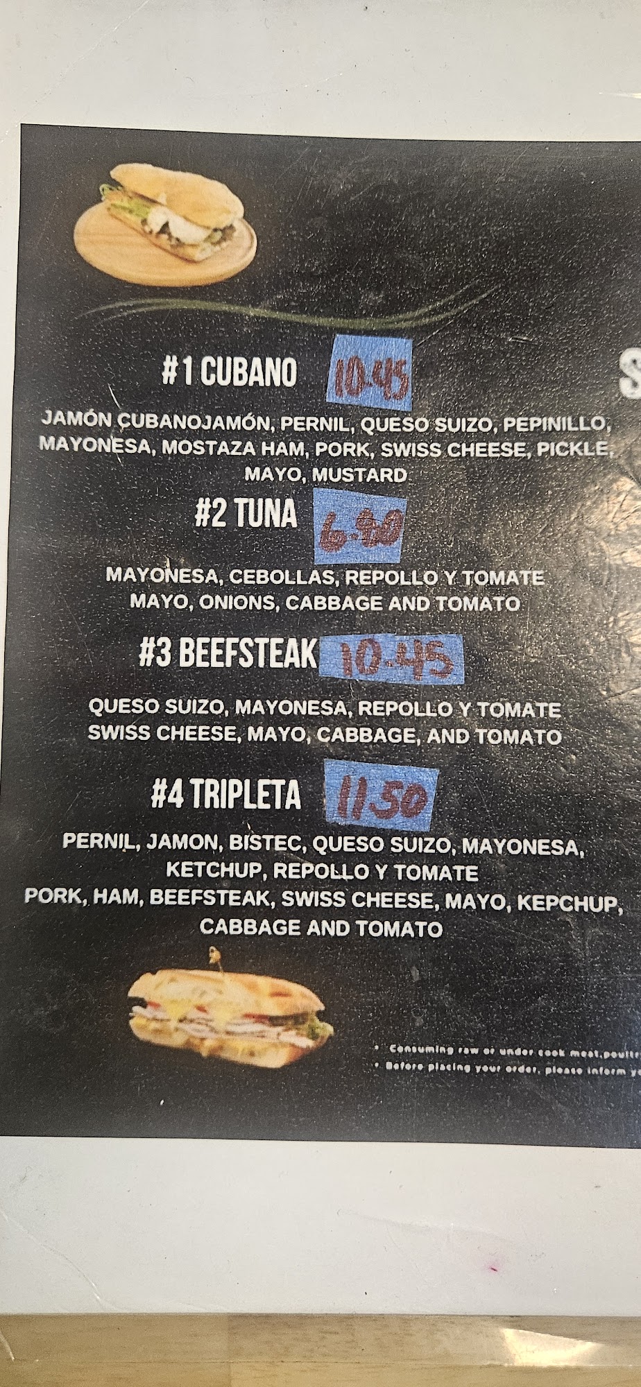 Don Criollo Bakery & Restaurant Lakeland Menu