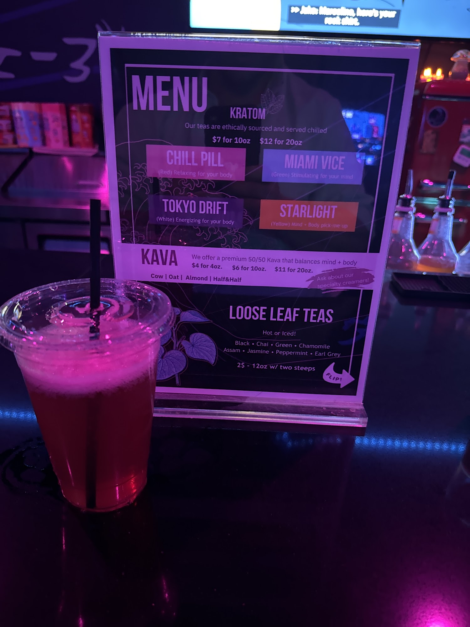 Wave Kava Menu