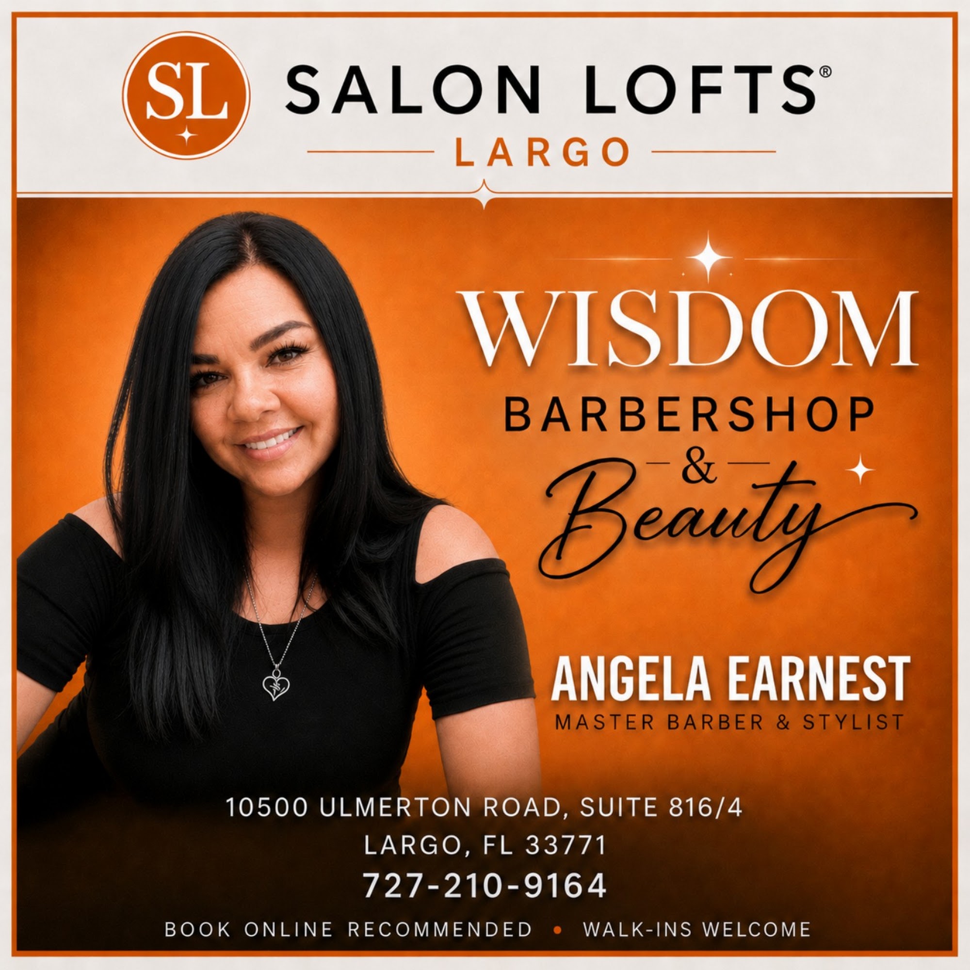 Wisdom Barber Shop and Beauty (Salon Lofts - Largo Mall - FL) 10500 Ulmerton Rd Suite 816, Loft #4, Largo Florida 33771