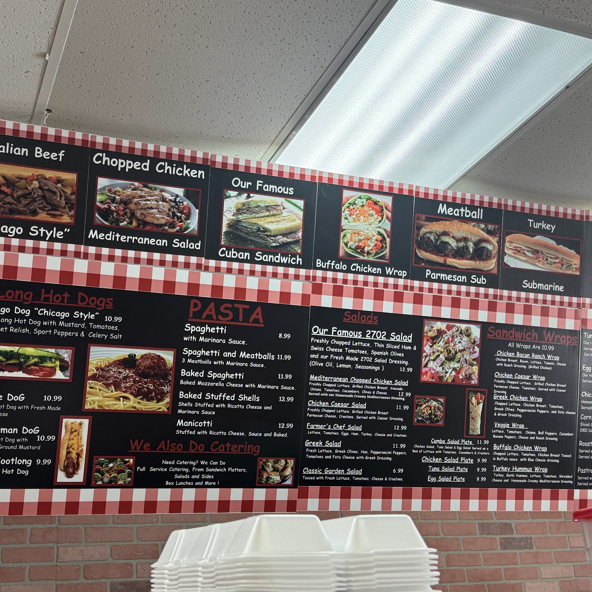 The Sandwich Shop Menu