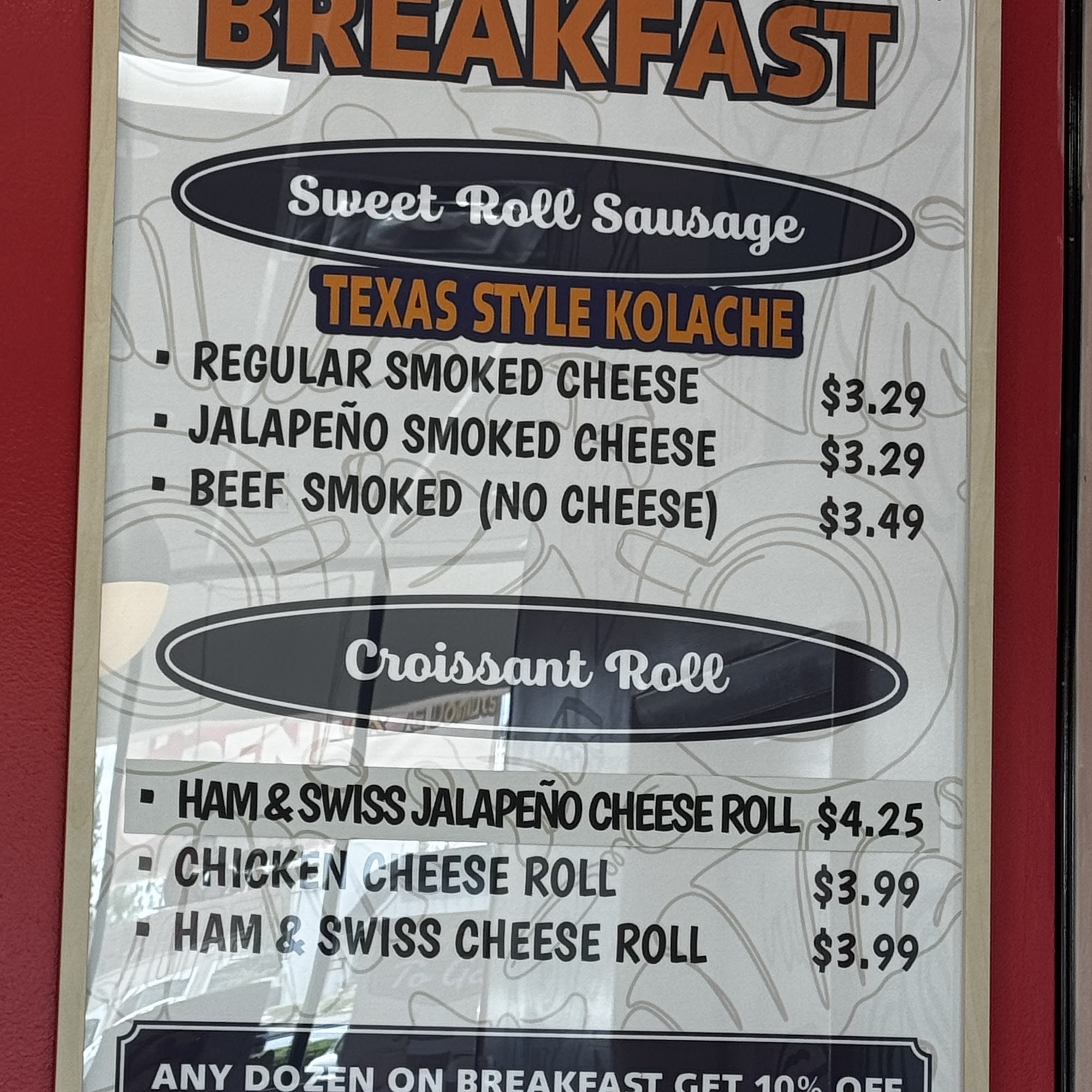 TK Coffee & Donuts Menu