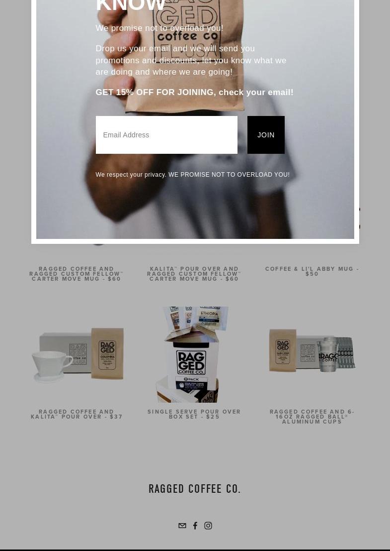 Ragged Coffee Company Menu