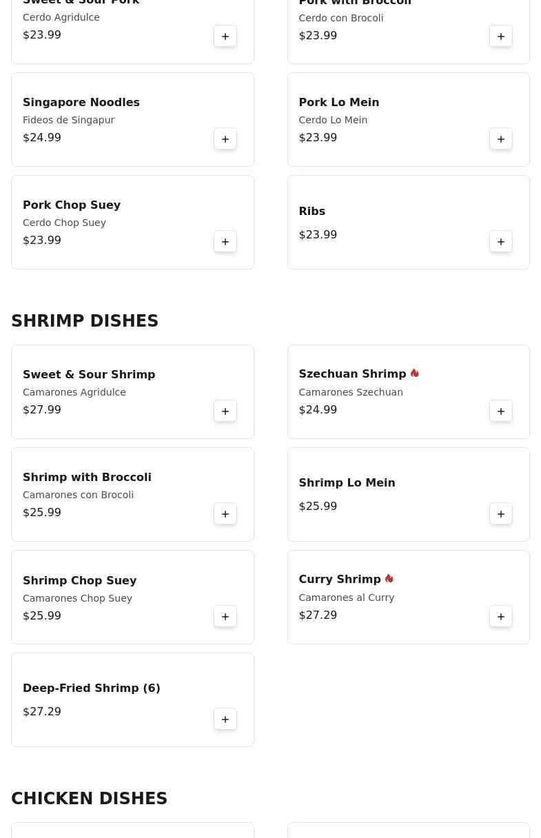 Shois Restaurant (South River Dr) Menu