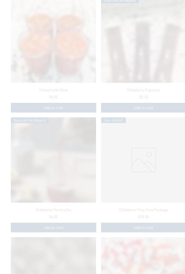 The Elderberry Fairy, LLC Menu