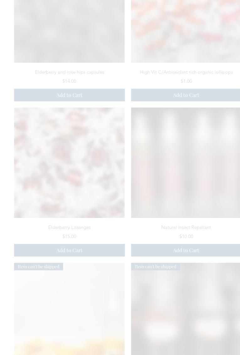 The Elderberry Fairy, LLC Menu