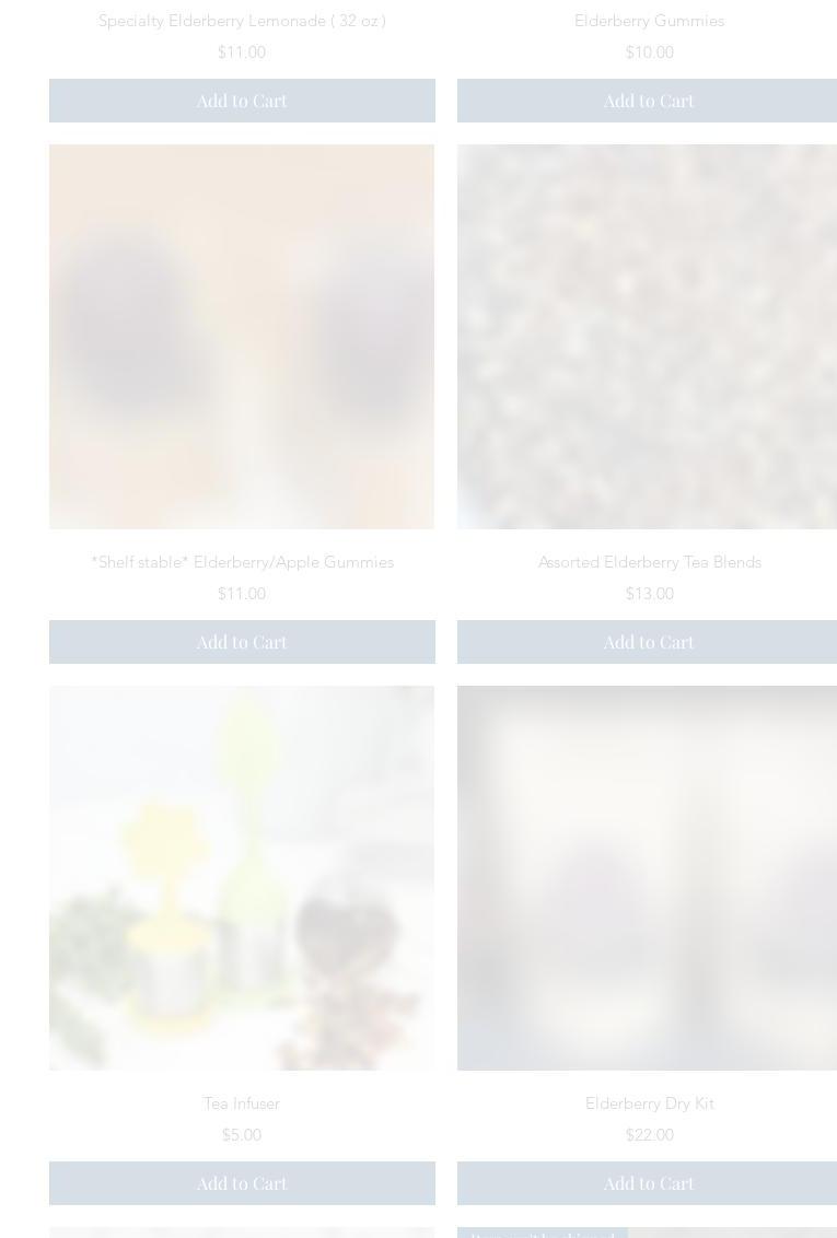 The Elderberry Fairy, LLC Menu