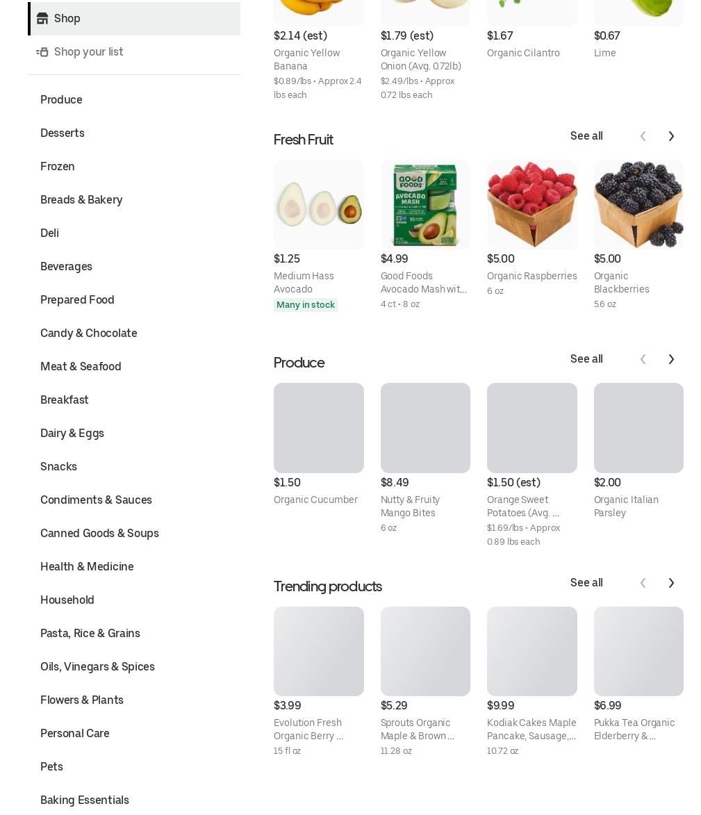 Sprouts Farmers Market Menu