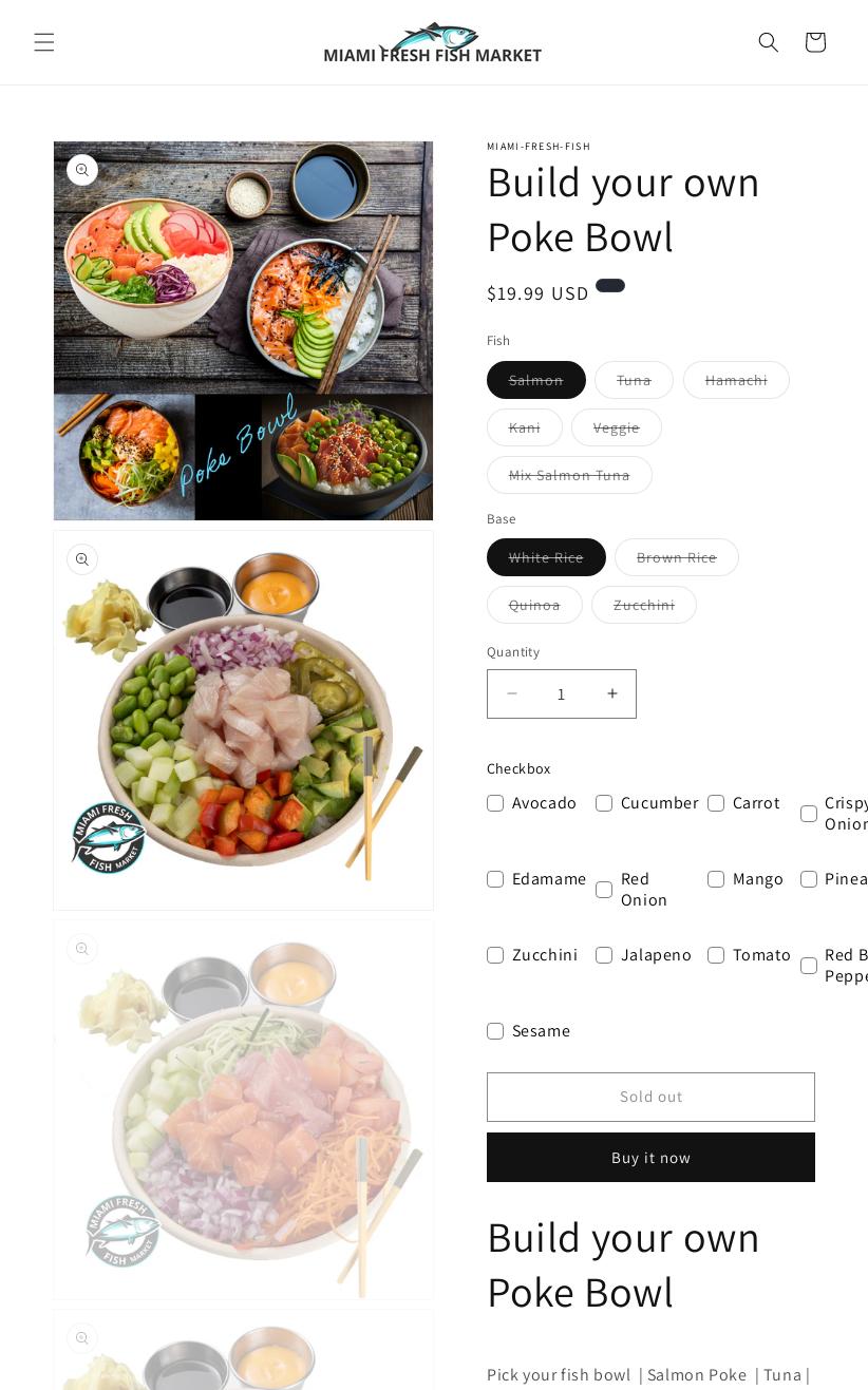 Miami Fresh Fish Market Menu