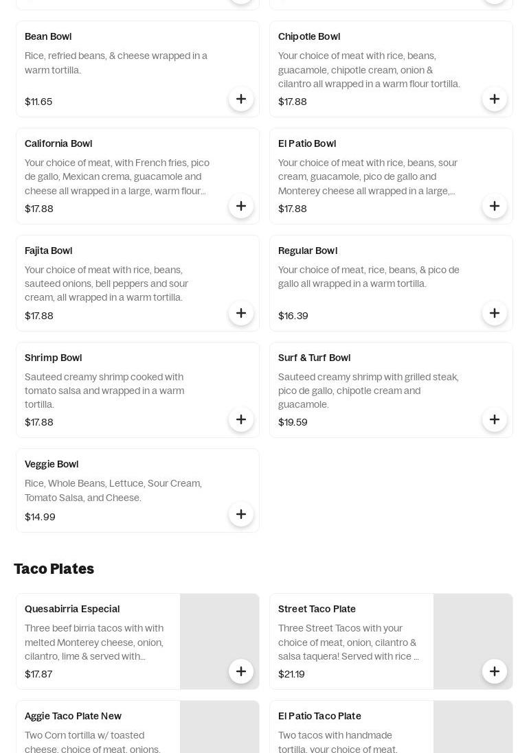 Restaurant El Patio Menu