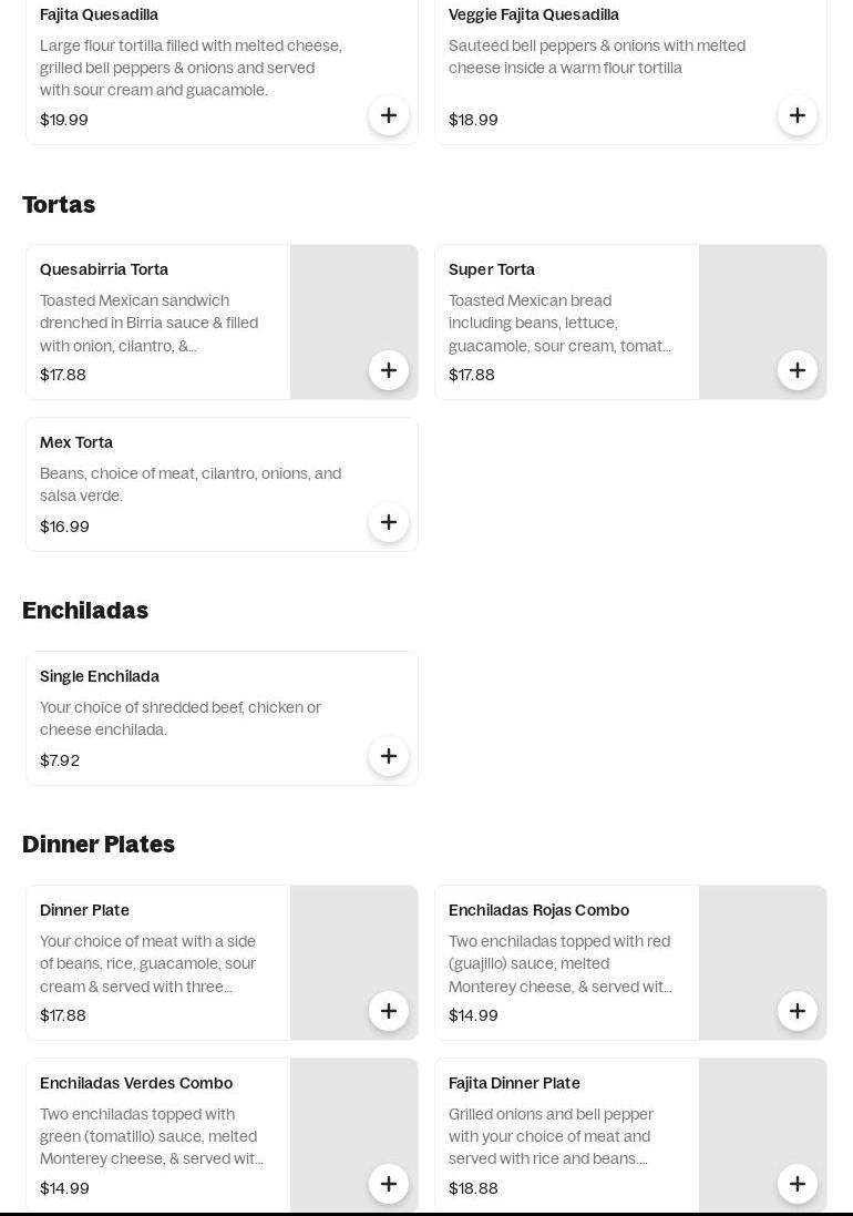 Restaurant El Patio Menu