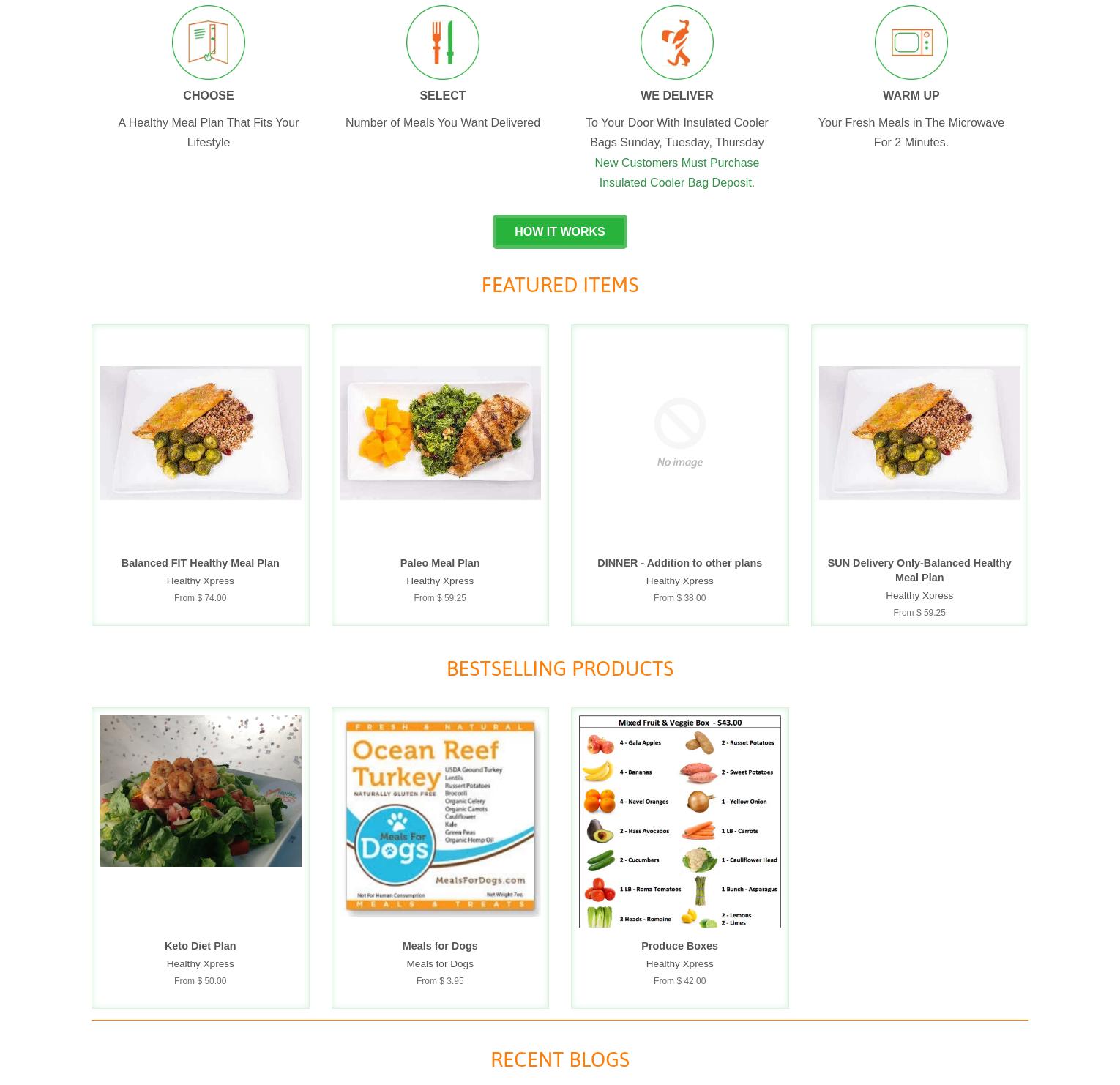 Healthy Xpress - Healthy Meal Delivery Miami Menu