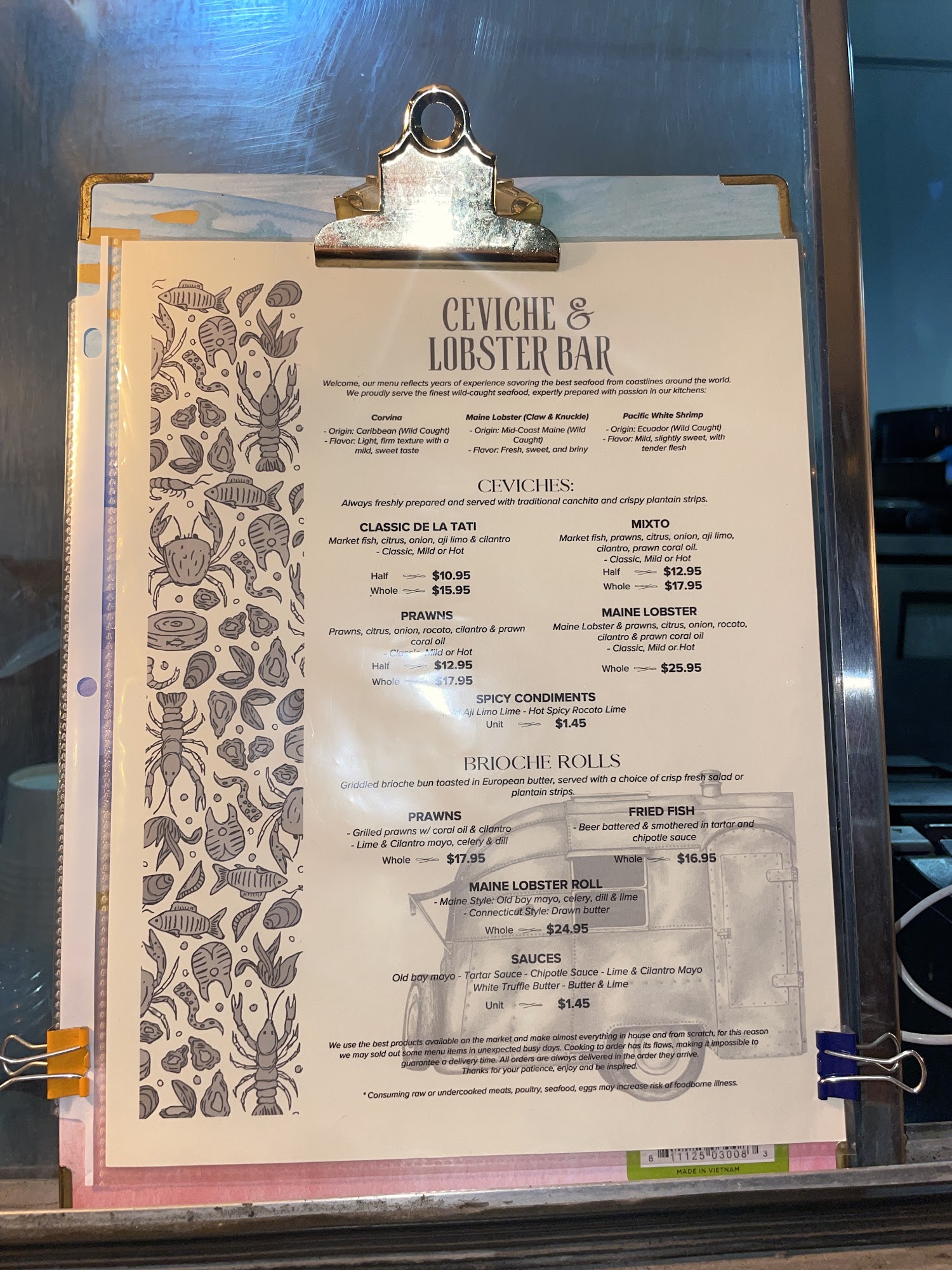 The Crepes and Waffles Bar Menu