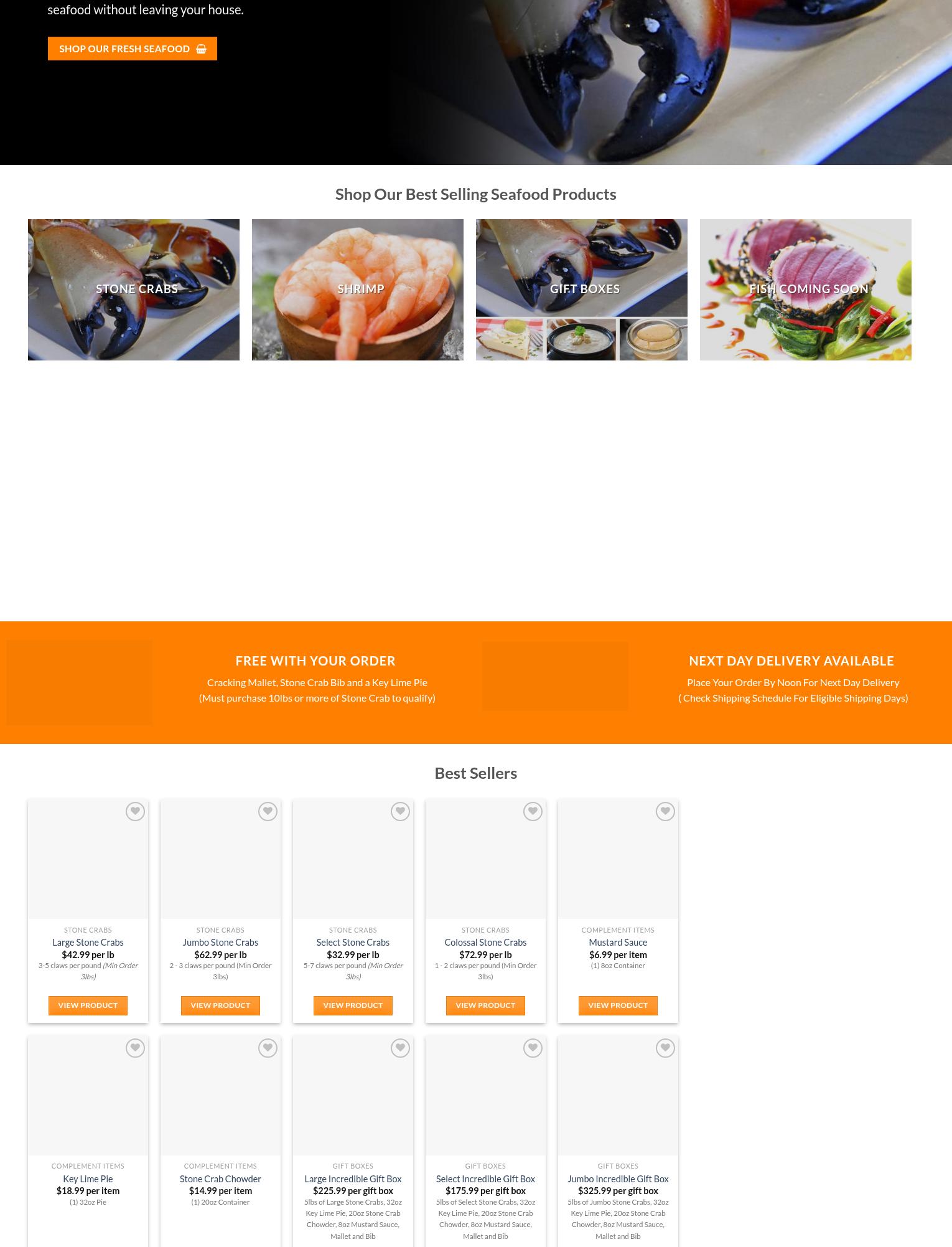 Incredible StoneCrab Menu