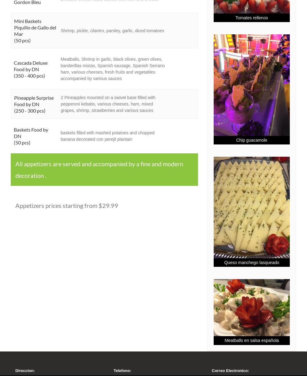 Food by DN Corp Menu