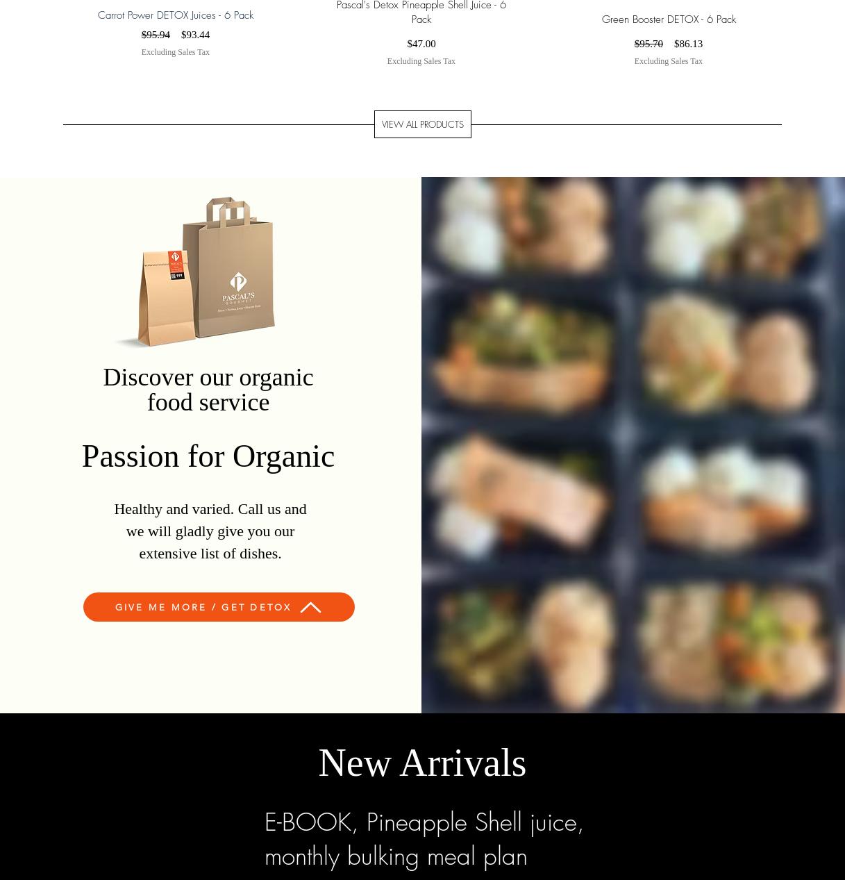 Pascals Gourmet Menu