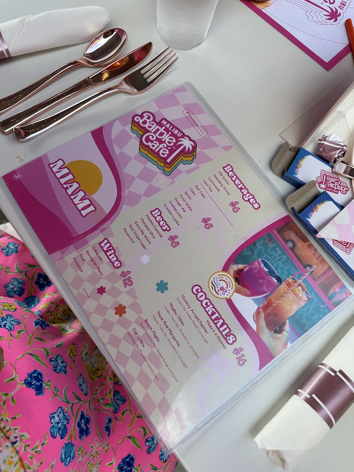 Malibu Barbie Cafe Miami Menu