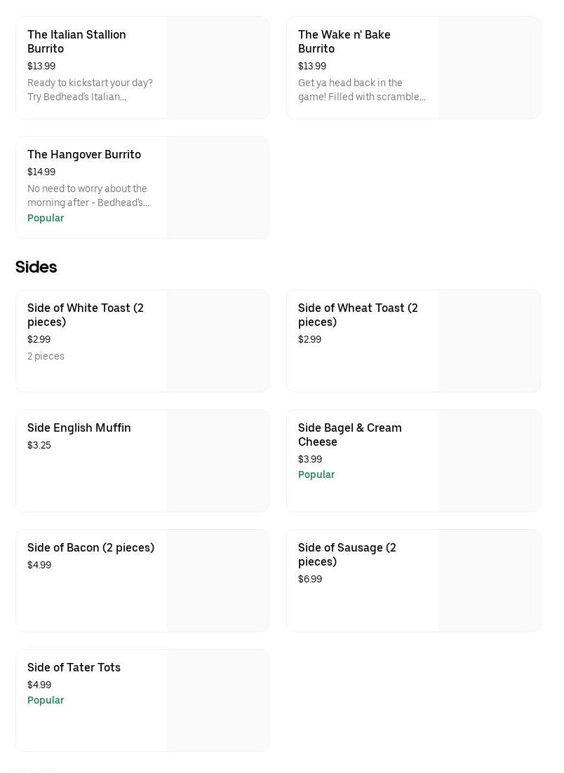 Churros El Extra Menu