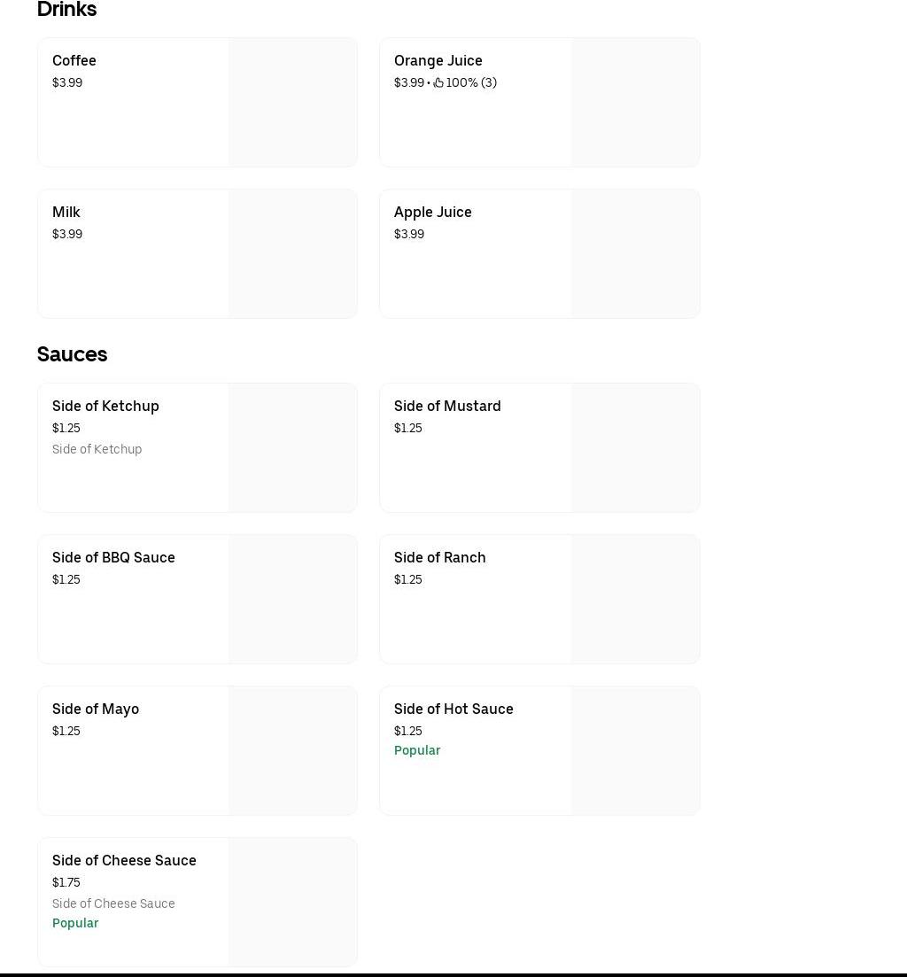 Churros El Extra Menu