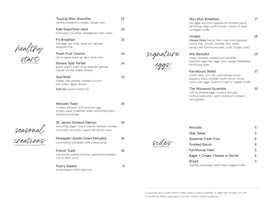 Wyn Wyn Menu
